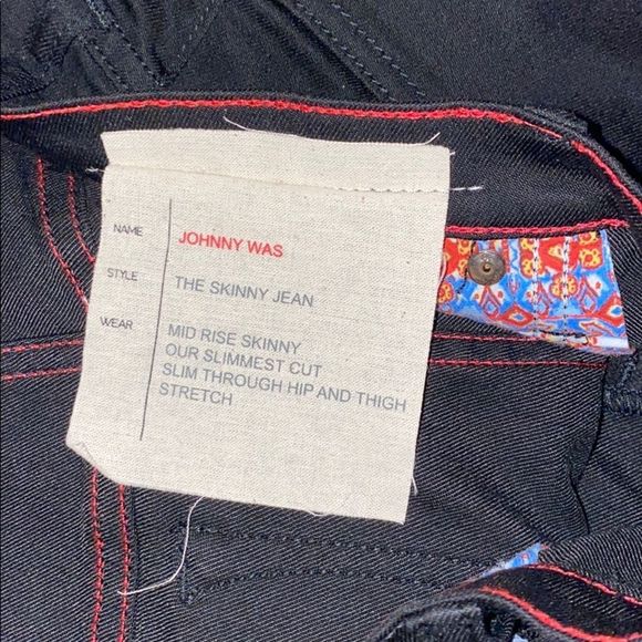 Johnny Was The Skinny Jean Black Jegging Legging 31 Brand New with Tags - Picture 8 of 8